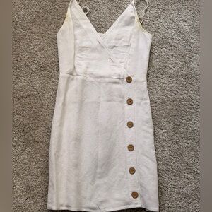 Express Ivory Button Dress